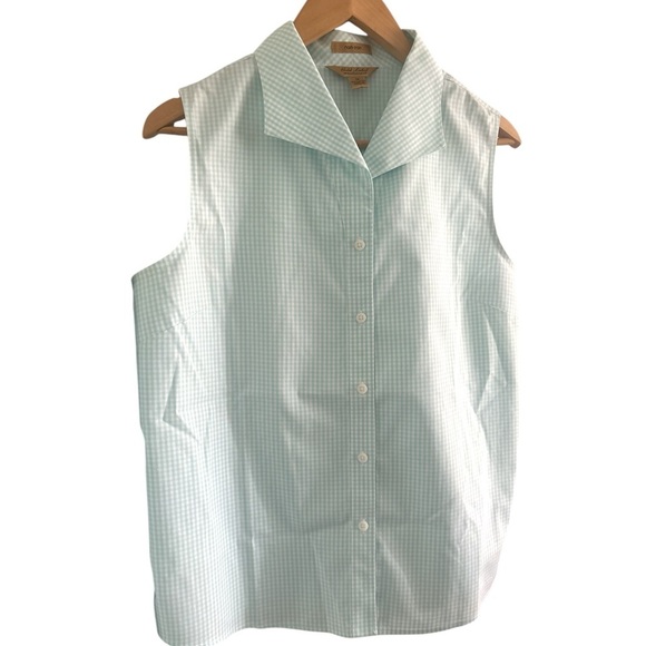 WESTBOUND Gold Label 100% Cotton Non Iron Sleeveless Gingham Button Down, 14 - Picture 3 of 8